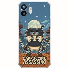 Brainrot - Cappuccino Assasino Nothing Phone (2) Flexible TPU (Διάφανη Σιλικόνη)