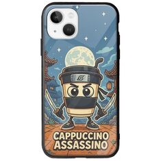 Brainrot - Cappuccino Assasino iPhone 14 Groove TPU (Tempered Glass και TPU)