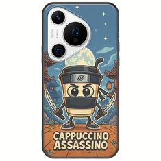 Brainrot - Cappuccino Assasino Huawei Pura 70 Pro Black TPU (Μαύρη Σιλικόνη)