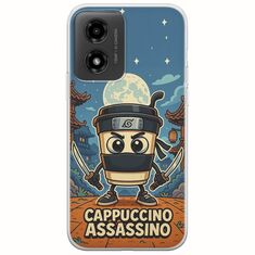 Brainrot - Cappuccino Assasino Motorola Moto G04 Flexible TPU (Διάφανη Σιλικόνη)