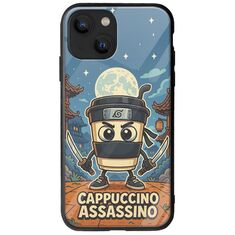 Brainrot - Cappuccino Assasino iPhone 13  Groove TPU (Tempered Glass και TPU)