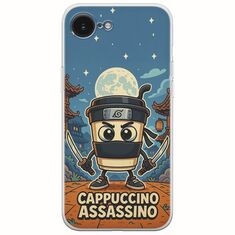 Brainrot - Cappuccino Assasino iPhone 16e Flexible TPU (Διάφανη Σιλικόνη)