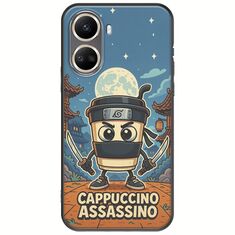 Brainrot - Cappuccino Assasino Huawei Nova 10 SE Black TPU (Μαύρη Σιλικόνη)