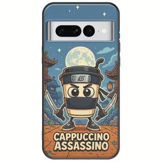 Brainrot - Cappuccino Assasino Google Pixel 7 5G Black TPU (Μαύρη Σιλικόνη)