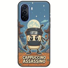 Brainrot - Cappuccino Assasino Huawei Nova Y70 Black TPU (Μαύρη Σιλικόνη)