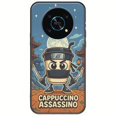 Brainrot - Cappuccino Assasino Honor Magic 4 Lite 5G Black TPU (Μαύρη Σιλικόνη)