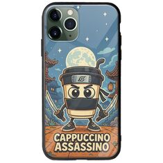 Brainrot - Cappuccino Assasino iPhone 11 Pro Groove TPU (Tempered Glass και TPU)