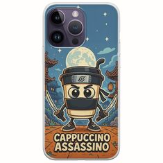 Brainrot - Cappuccino Assasino iPhone 15 Pro Flexible TPU (Διάφανη Σιλικόνη)