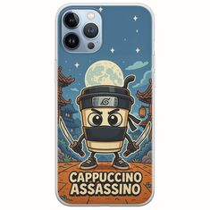 Brainrot - Cappuccino Assasino iPhone 12 Pro Flexible TPU (Διάφανη Σιλικόνη)