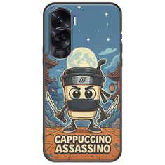 Brainrot - Cappuccino Assasino Honor 90 Lite 5G Black TPU (Μαύρη Σιλικόνη)