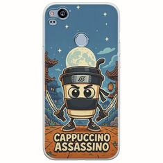 Brainrot - Cappuccino Assasino Google Pixel 2 Flexible TPU (Διάφανη Σιλικόνη)
