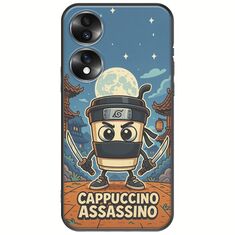 Brainrot - Cappuccino Assasino Honor 70 5G Black TPU (Μαύρη Σιλικόνη)