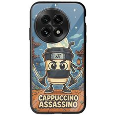 Brainrot - Cappuccino Assasino OnePlus 13 5G Groove TPU (Tempered Glass και TPU)