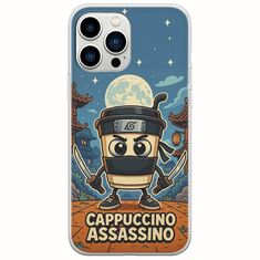 Brainrot - Cappuccino Assasino iPhone 14 Pro Flexible TPU (Διάφανη Σιλικόνη)