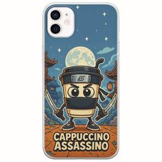 Brainrot - Cappuccino Assasino iPhone 12 mini Flexible TPU (Διάφανη Σιλικόνη)