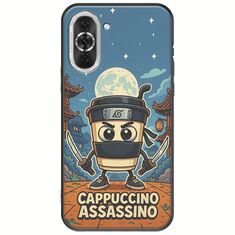 Brainrot - Cappuccino Assasino Huawei Nova 10 Pro Black TPU (Μαύρη Σιλικόνη)