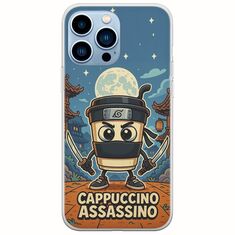 Brainrot - Cappuccino Assasino iPhone 14 Pro Max Flexible TPU (Διάφανη Σιλικόνη)