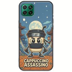 Brainrot - Cappuccino Assasino Huawei P40 Lite Black TPU (Μαύρη Σιλικόνη)