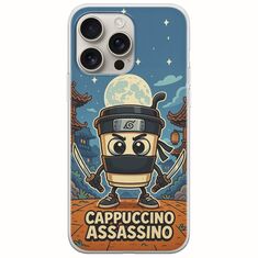 Brainrot - Cappuccino Assasino iPhone 16 Pro Flexible TPU (Διάφανη Σιλικόνη)