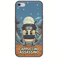 Brainrot - Cappuccino Assasino iPhone 6/6s Black TPU (Μαύρη Σιλικόνη)