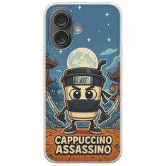 Brainrot - Cappuccino Assasino iPhone 16 Plus Flexible TPU (Διάφανη Σιλικόνη)
