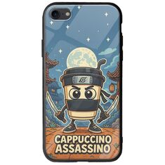 Brainrot - Cappuccino Assasino iPhone SE 2020 Groove TPU (Tempered Glass και TPU)