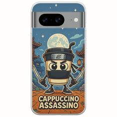 Brainrot - Cappuccino Assasino Google Pixel 8a 5G Flexible TPU (Διάφανη Σιλικόνη)