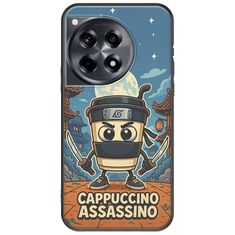 Brainrot - Cappuccino Assasino OnePlus 12R 5G Black TPU (Μαύρη Σιλικόνη)