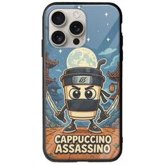 Brainrot - Cappuccino Assasino iPhone 16 Pro Groove TPU (Tempered Glass και TPU)