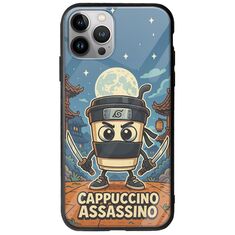 Brainrot - Cappuccino Assasino iPhone 12 Pro Max Groove TPU (Tempered Glass και TPU)