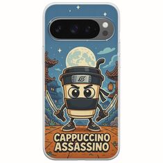 Brainrot - Cappuccino Assasino Google Pixel 9 Pro XL 5G Flexible TPU (Διάφανη Σιλικόνη)