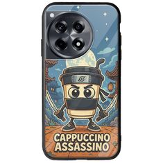 Brainrot - Cappuccino Assasino OnePlus 12 5G Groove TPU (Tempered Glass και TPU)