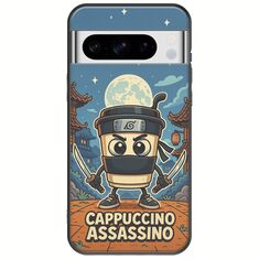 Brainrot - Cappuccino Assasino Google Pixel 8 Pro 5G Black TPU (Μαύρη Σιλικόνη)