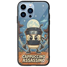 Brainrot - Cappuccino Assasino iPhone 14 Pro Max Groove TPU (Tempered Glass και TPU)