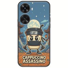 Brainrot - Cappuccino Assasino Huawei Nova 12 SE Black TPU (Μαύρη Σιλικόνη)
