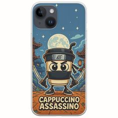 Brainrot - Cappuccino Assasino iPhone 15 Plus Flexible TPU (Διάφανη Σιλικόνη)