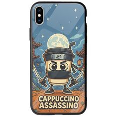 Brainrot - Cappuccino Assasino iPhone XS Max Groove TPU (Tempered Glass και TPU)