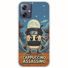 Brainrot - Cappuccino Assasino Motorola Moto G54 5G Flexible TPU (Διάφανη Σιλικόνη)