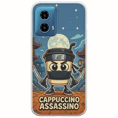 Brainrot - Cappuccino Assasino Motorola Moto G34 5G Flexible TPU (Διάφανη Σιλικόνη)