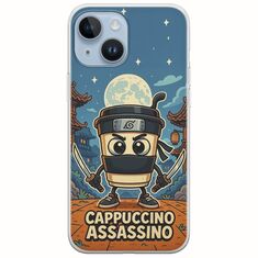 Brainrot - Cappuccino Assasino iPhone 15 Flexible TPU (Διάφανη Σιλικόνη)