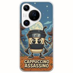 Brainrot - Cappuccino Assasino Huawei Pura 70 Pro Flexible TPU (Διάφανη Σιλικόνη)