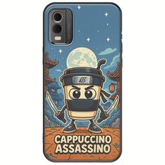 Brainrot - Cappuccino Assasino Nokia C32 Black TPU (Μαύρη Σιλικόνη)