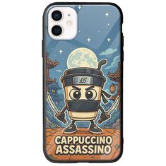 Brainrot - Cappuccino Assasino iPhone 12 Groove TPU (Tempered Glass και TPU)