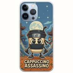 Brainrot - Cappuccino Assasino iPhone 13 Pro Flexible TPU (Διάφανη Σιλικόνη)