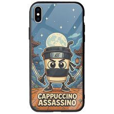 Brainrot - Cappuccino Assasino iPhone X / XS Groove TPU (Tempered Glass και TPU)