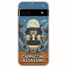 Brainrot - Cappuccino Assasino Google Pixel 6a 5G Flexible TPU (Διάφανη Σιλικόνη)