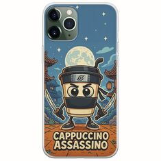 Brainrot - Cappuccino Assasino iPhone 11 Pro Flexible TPU (Διάφανη Σιλικόνη)