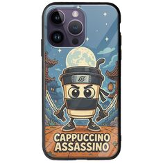 Brainrot - Cappuccino Assasino iPhone 15 Pro Groove TPU (Tempered Glass και TPU)
