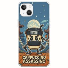 Brainrot - Cappuccino Assasino iPhone 14 Flexible TPU (Διάφανη Σιλικόνη)