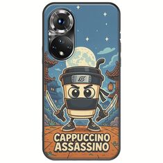 Brainrot - Cappuccino Assasino Huawei Honor 50 Black TPU (Μαύρη Σιλικόνη)